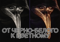 Раскраска черно-белого изображения