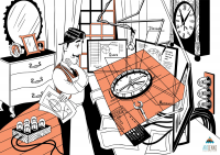 Иллюстрация к сказке "Волшебные часы"