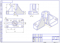 Аксонометрическая проекция с вырезом 1/4 части