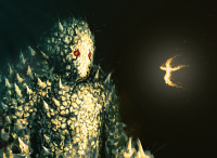 Golem and his friend