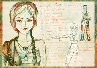 2) Девушка-ремонтник – эскиз