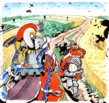 Иллюстрация для детской книги "Красный Рыцарь"