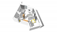 3D модель SketchUP интерьер квартиры