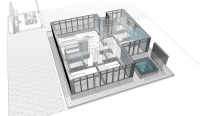 3D модель SketchUP индивидуальный жилой дом