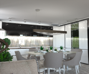 Современная кухня-гостиная