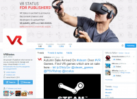 Страница Twitter компании VRstatus