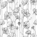 Бесшовный паттерн "Маки"