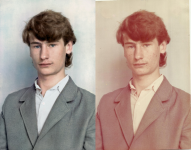 коррекция цвета старых красных фотографий
