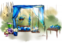 Эскиз дизайна свадьбы