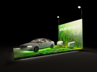 Место на выставке для автомобиля Toyota