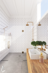 3d visualization of shower by reference