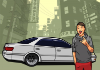 Рисунок в стиле GTA