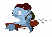 Fish Skateboarder