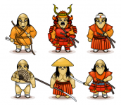 Set of samurai