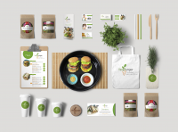 Фирменный стиль для вегетарианского кафе VegBurger