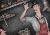 Иллюстрация для сказки Вильгельма Гауфа "Карлик Нос"