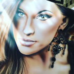 портрет 80Х60 см акрил на холсте