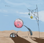 Popo finds a weird ball