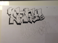 Граффити скетч Gepy