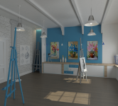Дизайн-проект интерьера детской художественной школы в Советске