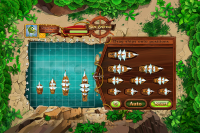 меню расстановки кораблей для игры "Морской бой"