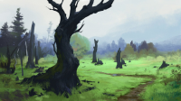 black trees