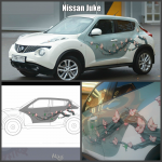 Дизайн-проект одной стороны Nissan Juke