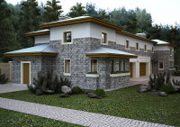 Визуализация коттеджа. Дневное освещение