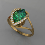 Закрепка с элементами над камнем