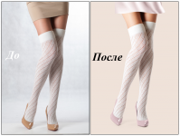 Коррекция, обтравка, ретушь колготок