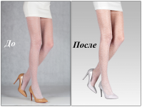 Коррекция, обтравка, ретушь колготок