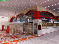 интерьер ресторанного комплекса "вкусно"