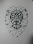 Лев в стиле "геометрия"