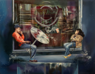 Крушение Вавилона, холст, масло