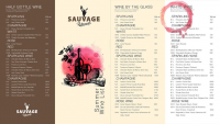 Винная карта ресторан Sauvage