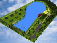 3D модель воднолыжного парка