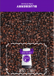 Наружная сторона меню для кофейни "Blueberry"