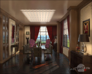 Дизайн и визуализация интерьера таунхауса. Столовая