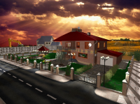 Домик_10 соток_ночь