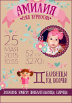 детская метрика-постер