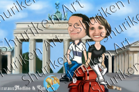 Карикатура "Брандербургские врата"