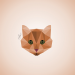 low poly кот