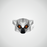 low poly лемур