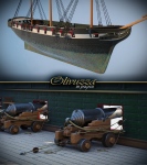 Корвет Оливуца 1846. 3D модель hi poly. 3D Max / V Ray