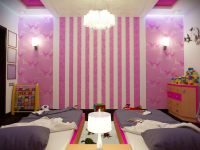 Baby's room in the night.