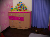Baby's room in the night.