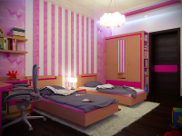 Baby's room in the night.