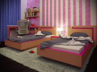 Baby's room in the night.