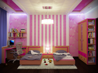 Baby's room in the night.