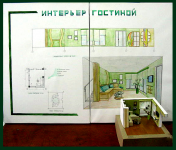 Интерьер Гостиной комнаты + макет